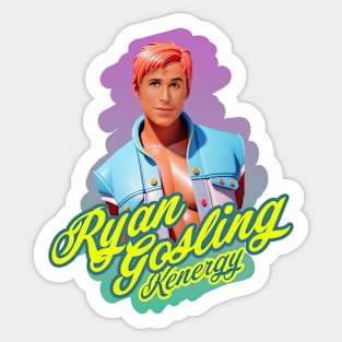 Eva Mendes Say Kenergy Ryan Gosling 2023 movie graphic illustration design by ironpalette Sticker